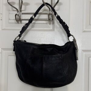 Coach Black Leather Medium Hobo